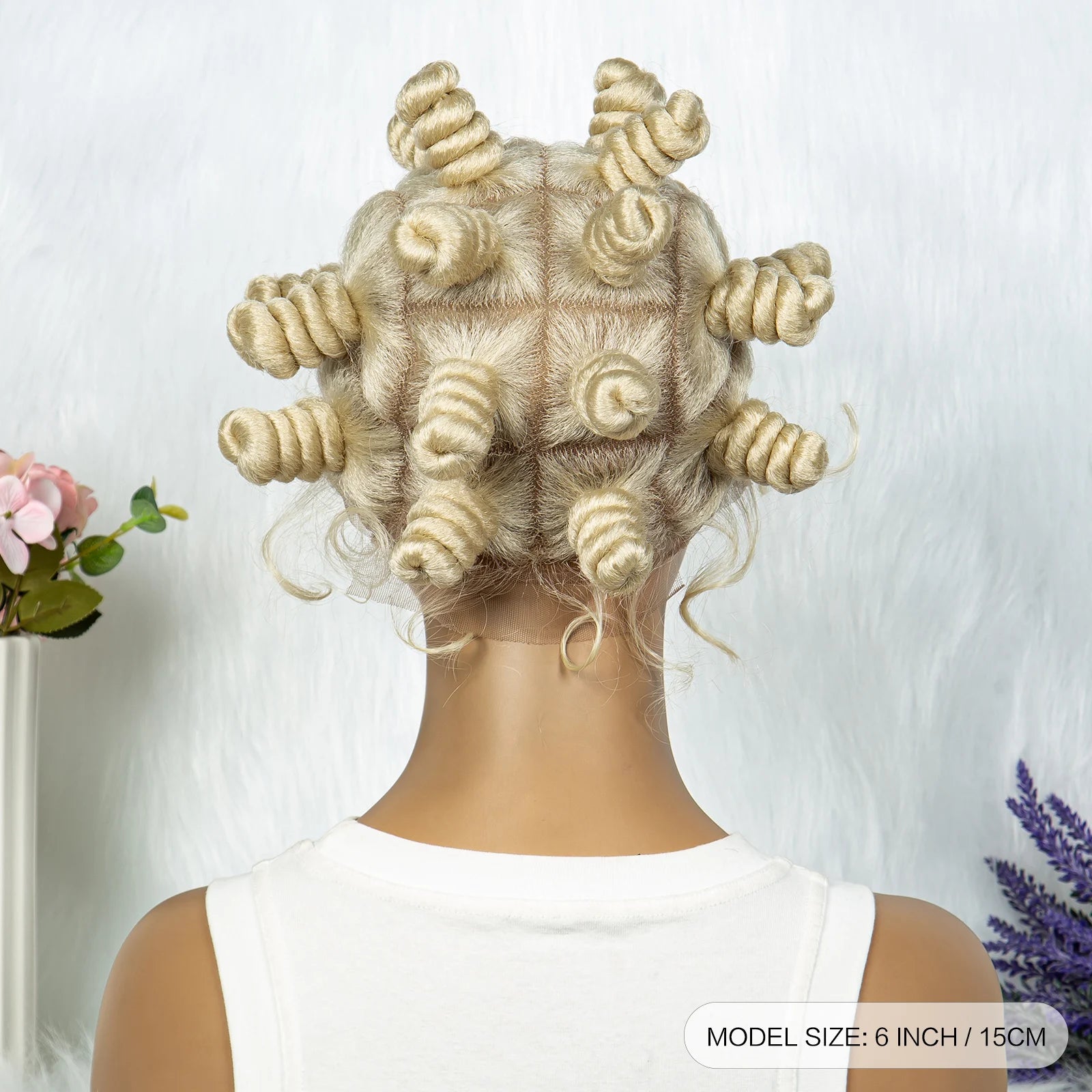 Knotless Braids Wig with Twist Buns | Full Lace African Braiding Hair Luxegan