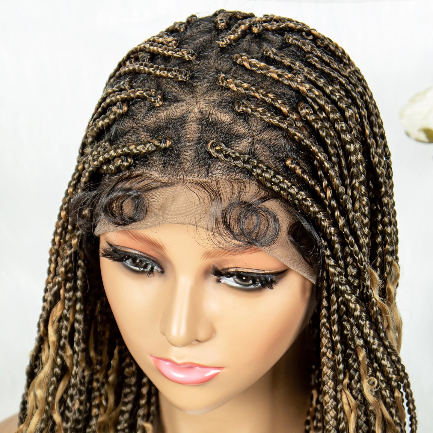 Boho Triangle Knotless Box Braids Wig | Full Lace | Baby Hair | KIMA Synthetic Luxegan