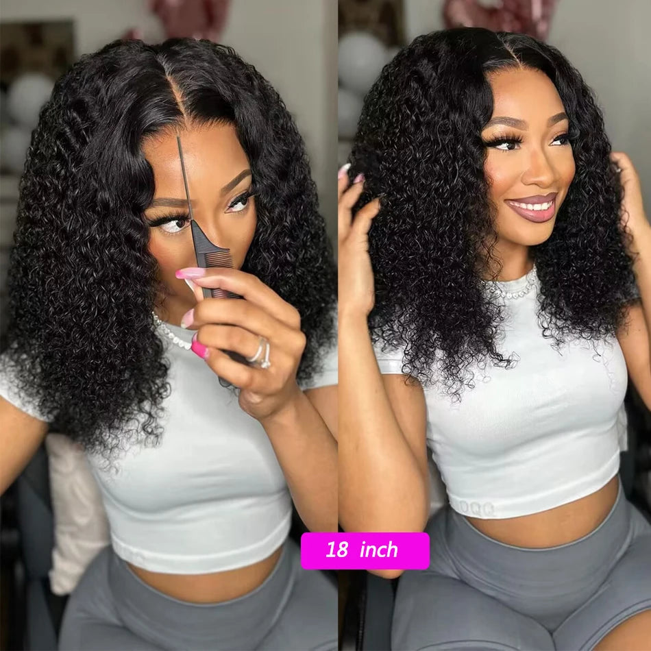 Glueless | Human Hair | Ready To Wear | Bleached Knots | Pre Cut | HD Transparent Lace | Jerry Curly | Peruvian Hair | Remy HairWigs Luxegan