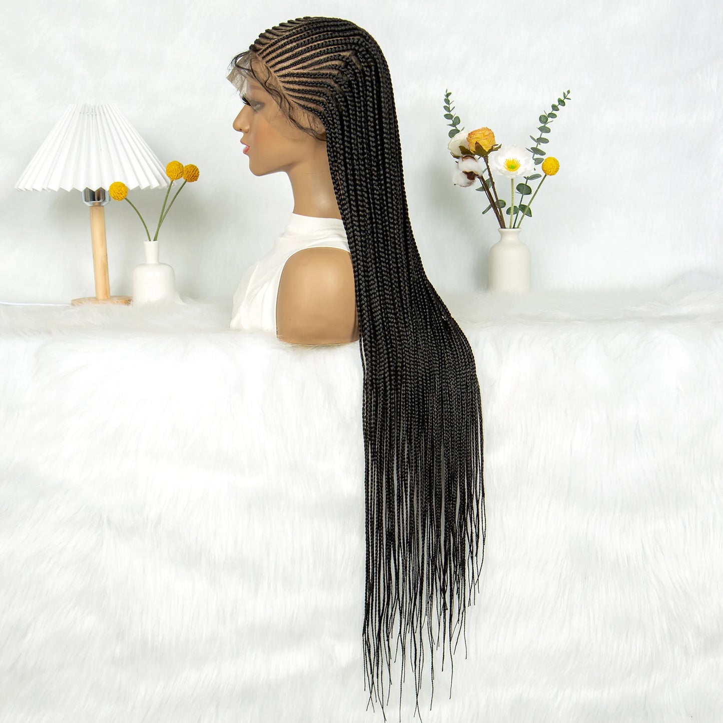 KIMA Fulani Braids Wig | Full Lace Cornrows with Baby Hair Luxegan