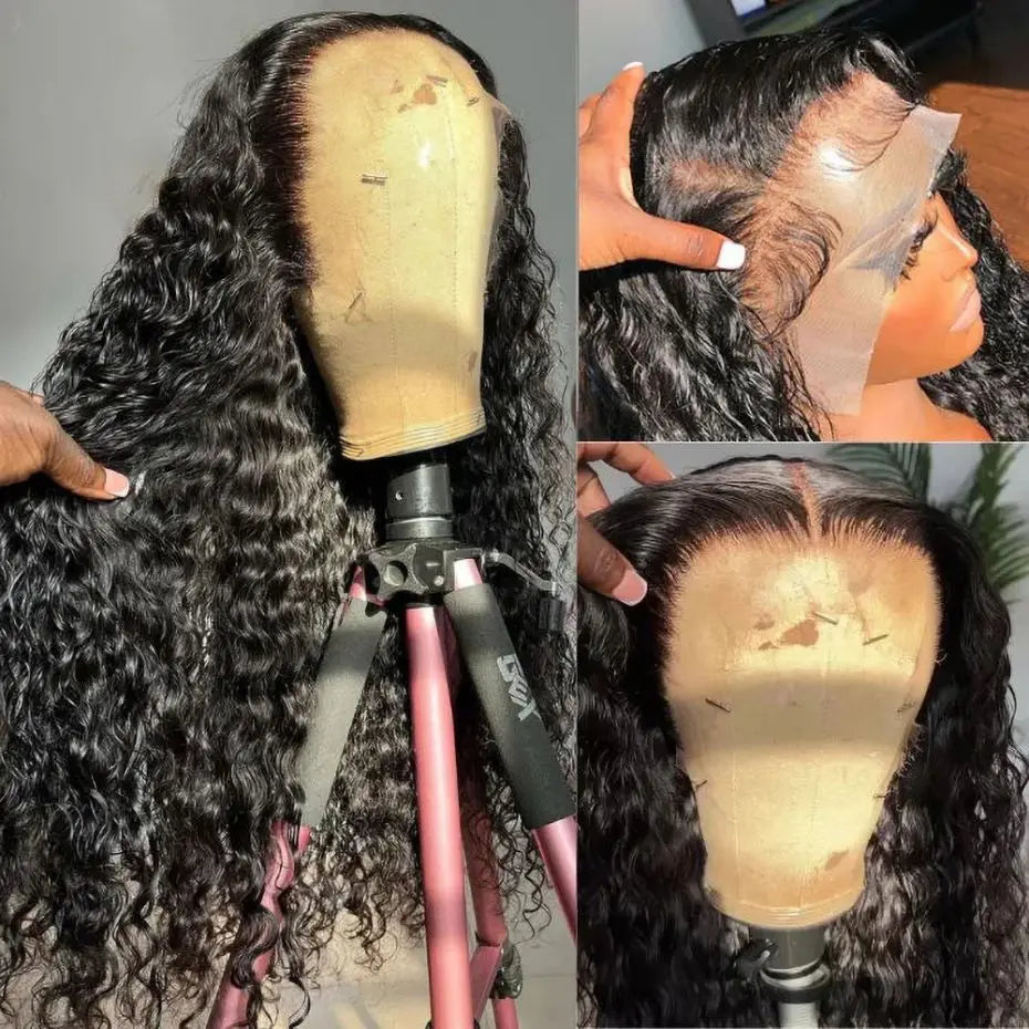 32-36 Inch Deep Wave Lace Front Wig | Brazilian Remy Human Hair | 180% Density