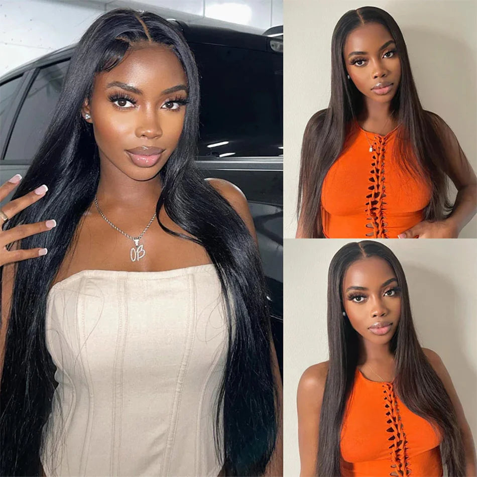 30-Inch Bone Straight Brazilian Human Hair Weave Bundles | 12A Grade Premium Remy Human Hair Weft Extensions | Luxurious 100% Brazilian Straight Sew-In Bundles (1, 3, or 4 Piece Pack, Natural Color) Luxegan