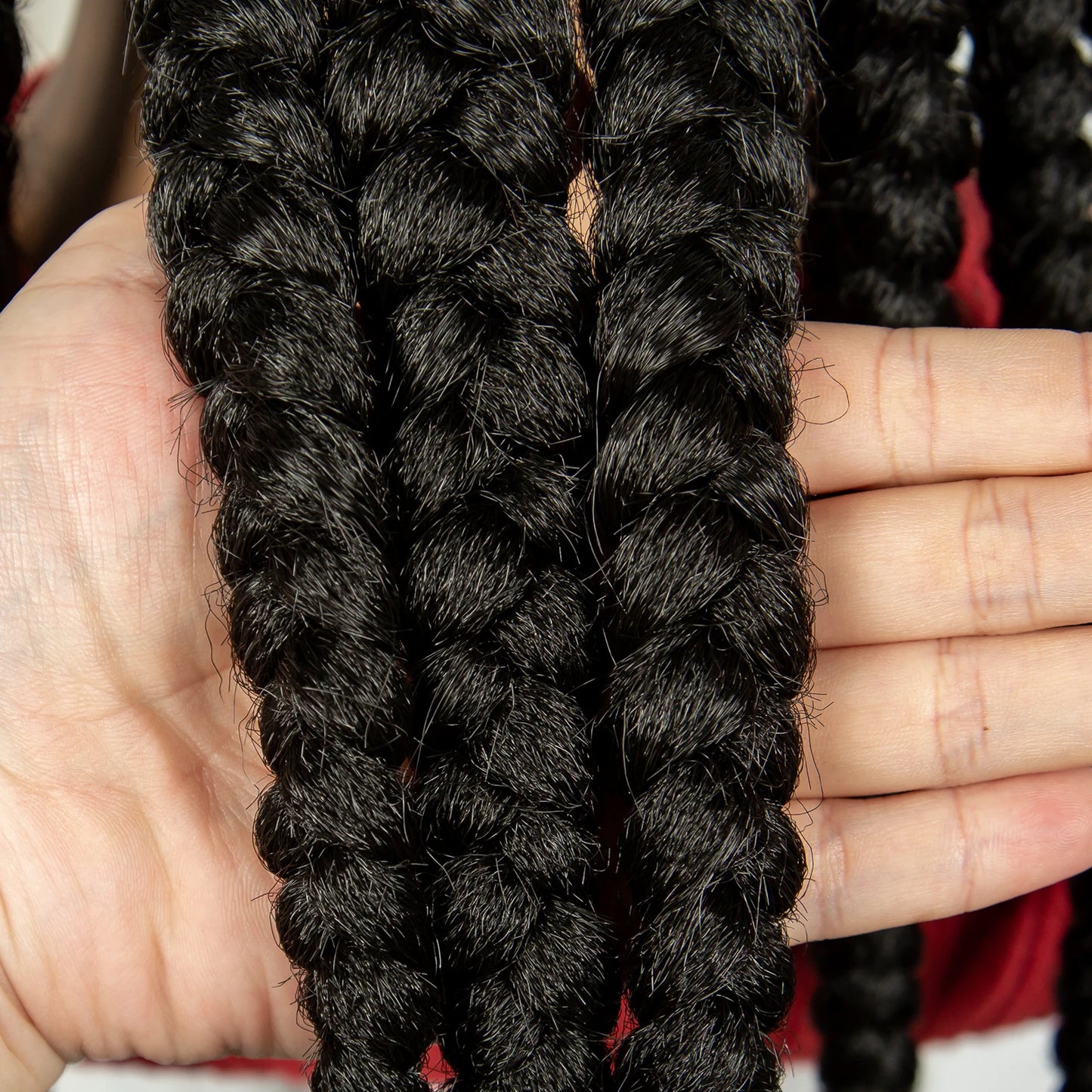 32" Natural Cornrow Knotless Braids Wig | Full Lace | Baby Hair Luxegan