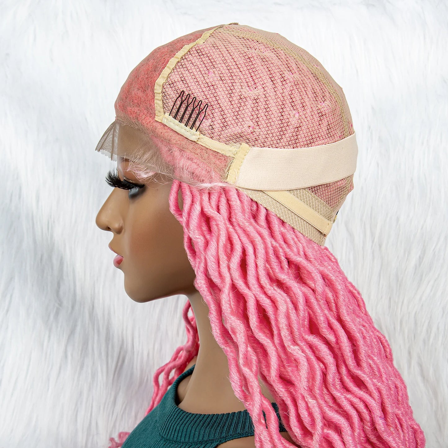 Braided Wig with Lambswool Curls | Transparent Full Lace Front Luxegan