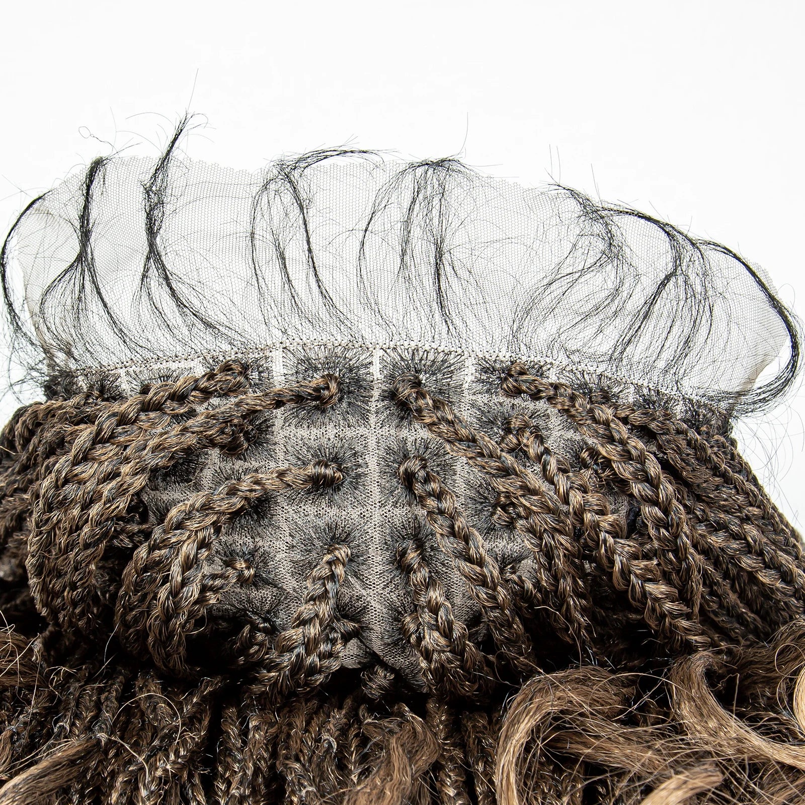 36" Water Wave Braided Wig | Lace Front | Baby Hair | Long Braids Luxegan