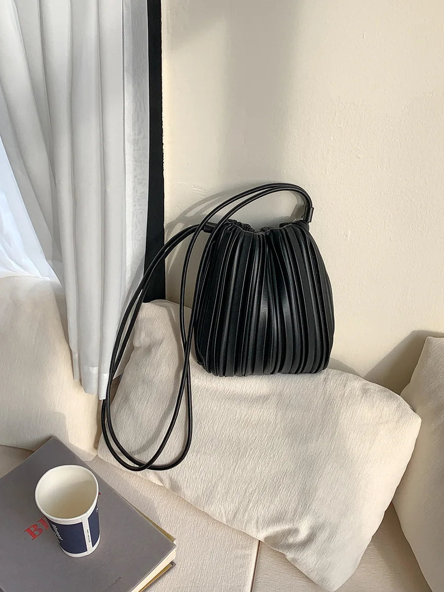 Luxury Women's Crossbody Bag | Pleated Mini Bag & Candy Color Handbag Luxegan