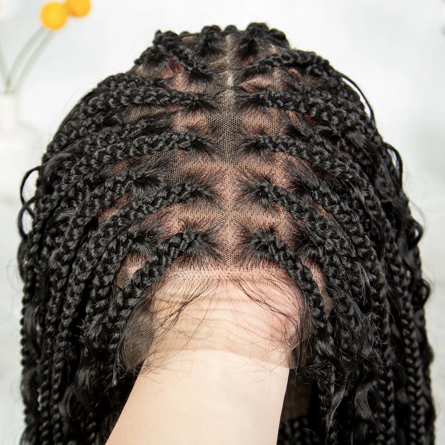 HD Transparent Boho Box Braids Wig | Full Lace | Knotless | Black Women & Girls Luxegan