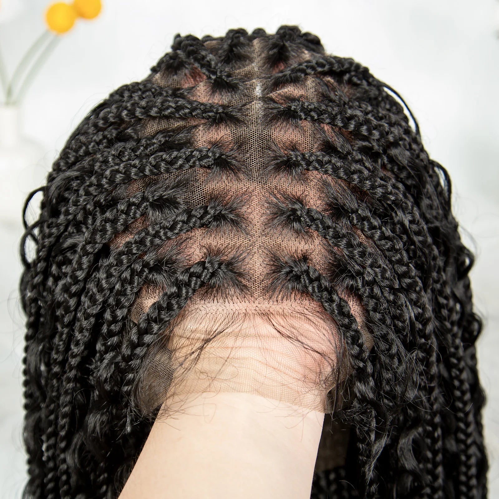 HD Transparent Boho Box Braids Wig | Full Lace | Knotless | Black Women & Girls Luxegan