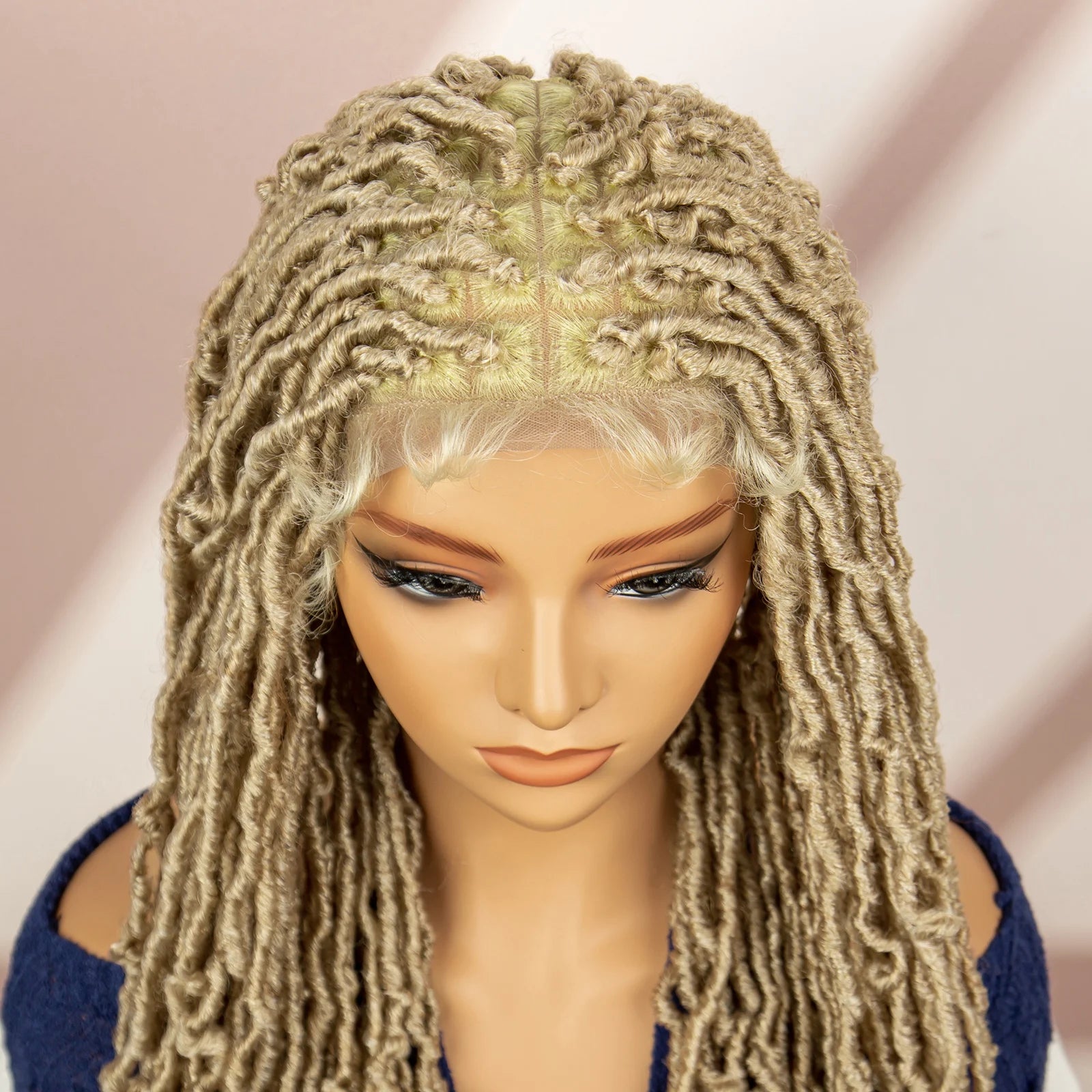 Red Box Braids Full Lace Wig | 36 Inches | Crochet Braids | Knotless | Kanekalon