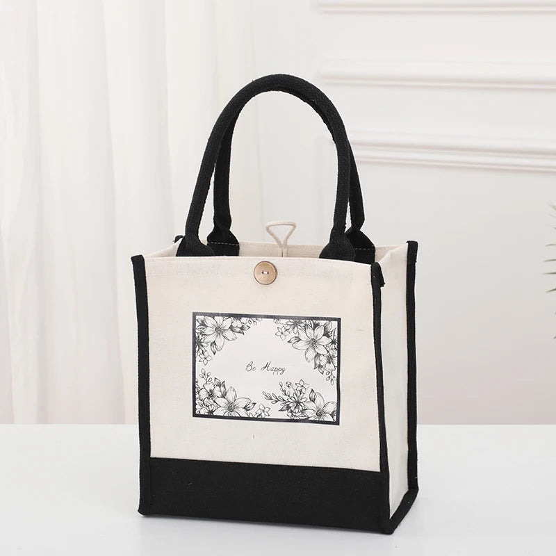 Fashionable Initial Canvas Travel Tote | Large Capacity Reusable Shopping & Storage Bag | Trendy Personalised Letter Print Handbag Luxegan