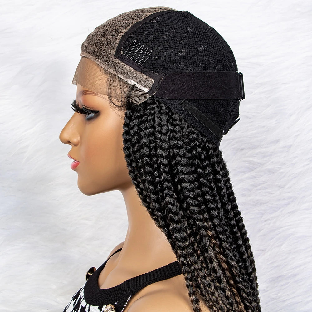 New HD Curly Goddess Box Braids Wig | Transparent Full Lace Luxegan