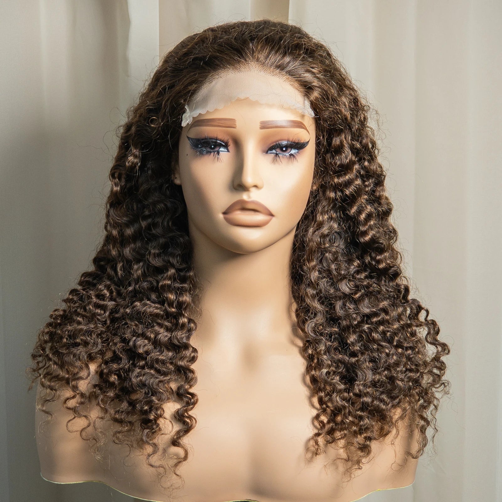 20" Deep Wave Double Drawn HD 5x5 Lace Closure Wig | Burmese Curly Remy Hair | 350% Density Luxegan