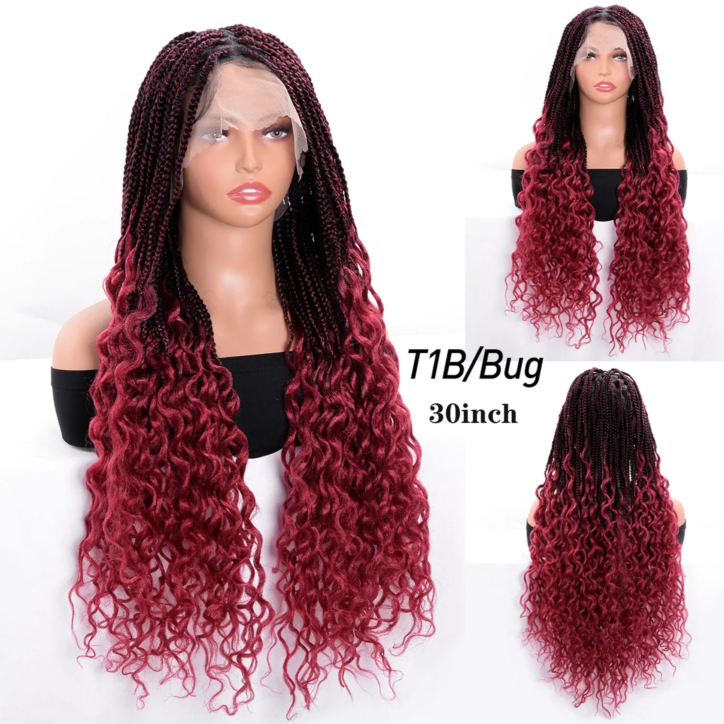 Bohemian Box Braids Full Lace Wig | Knotless | Twist Braids | Synthetic Lace Front