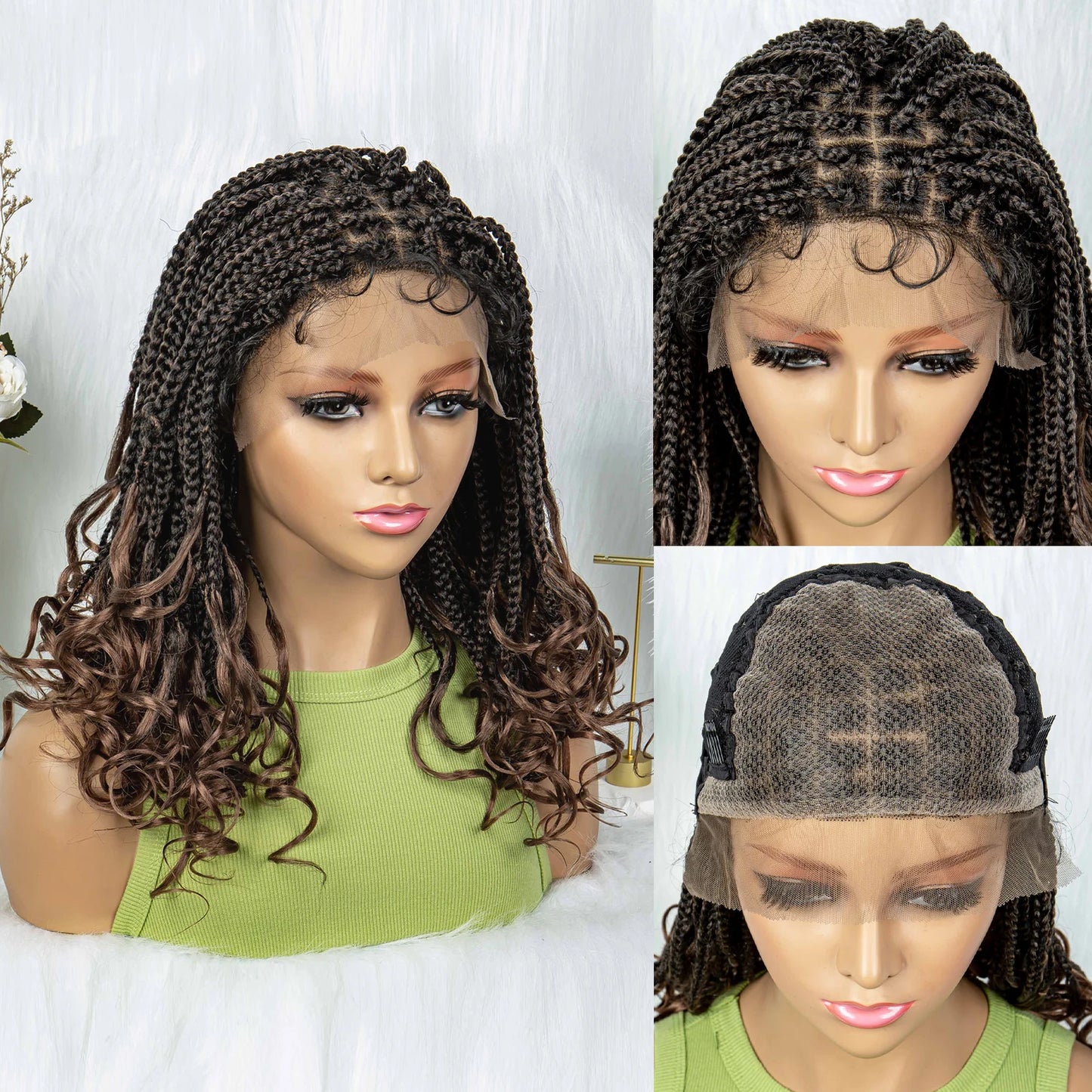 Pre-Looped Bohemian Box Braids with Curly Ends | Crochet Hair Luxegan