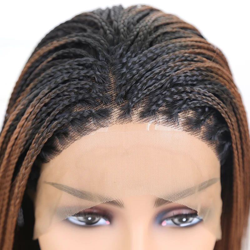 Braided Box Braids | Lace Front Wig | Swiss Lace Luxegan