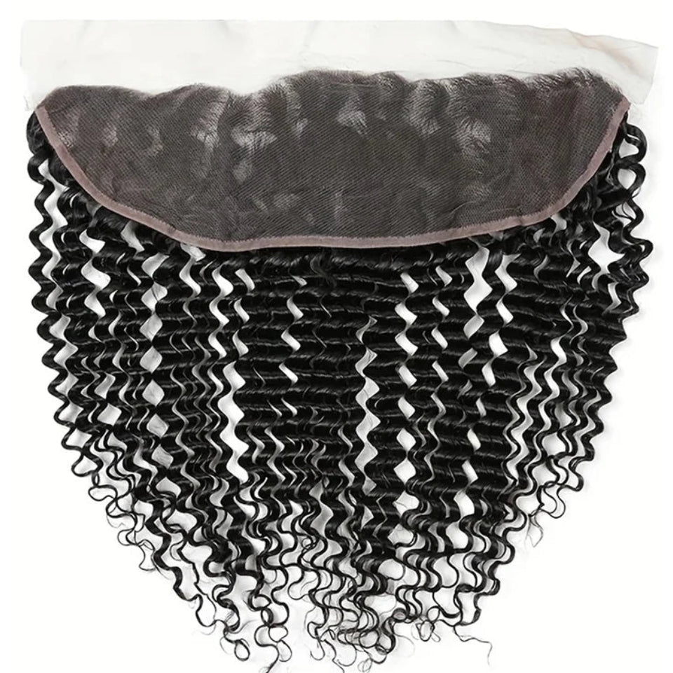 Kinky Curly Brazilian Remy Hair Bundles + HD Lace Closure | 13x4 / 13x6 Jerry Curl Weave Luxegan