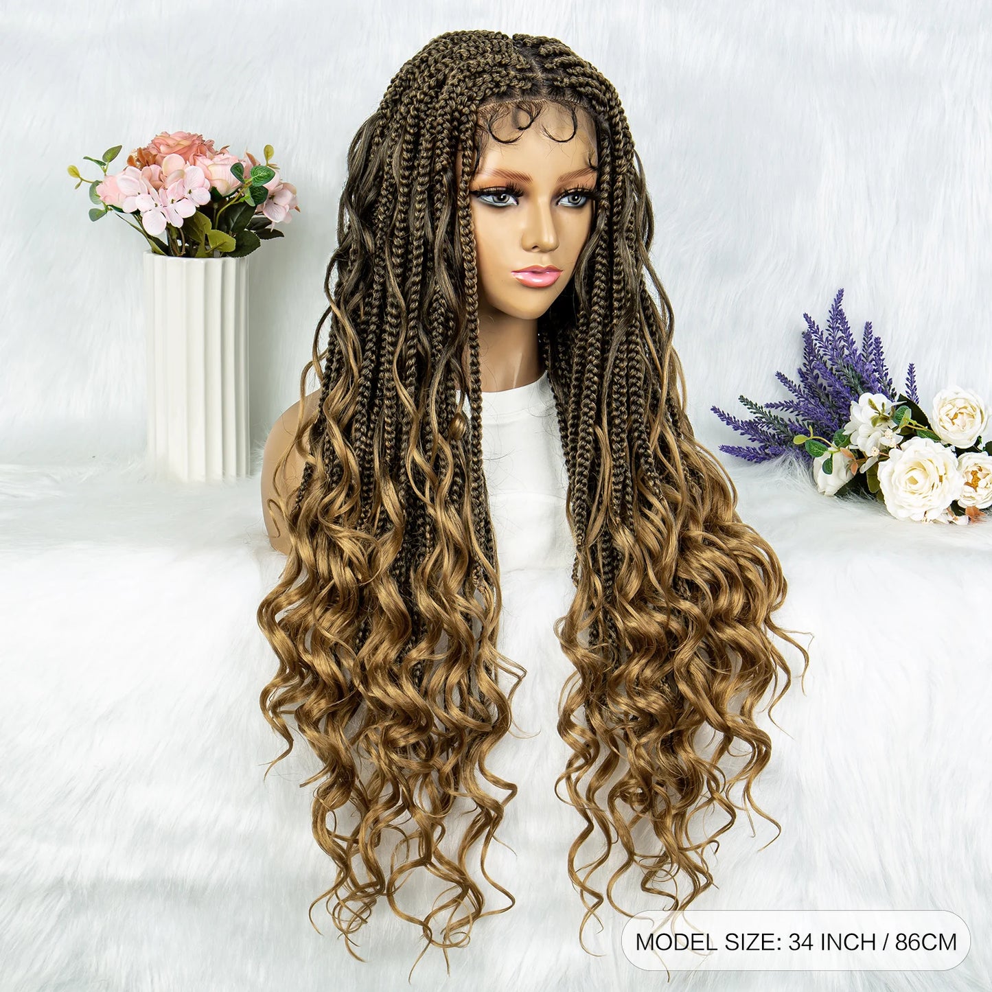Knotless Box Braids & Dreadlocks Wig | Lace Front with Baby Hair Luxegan