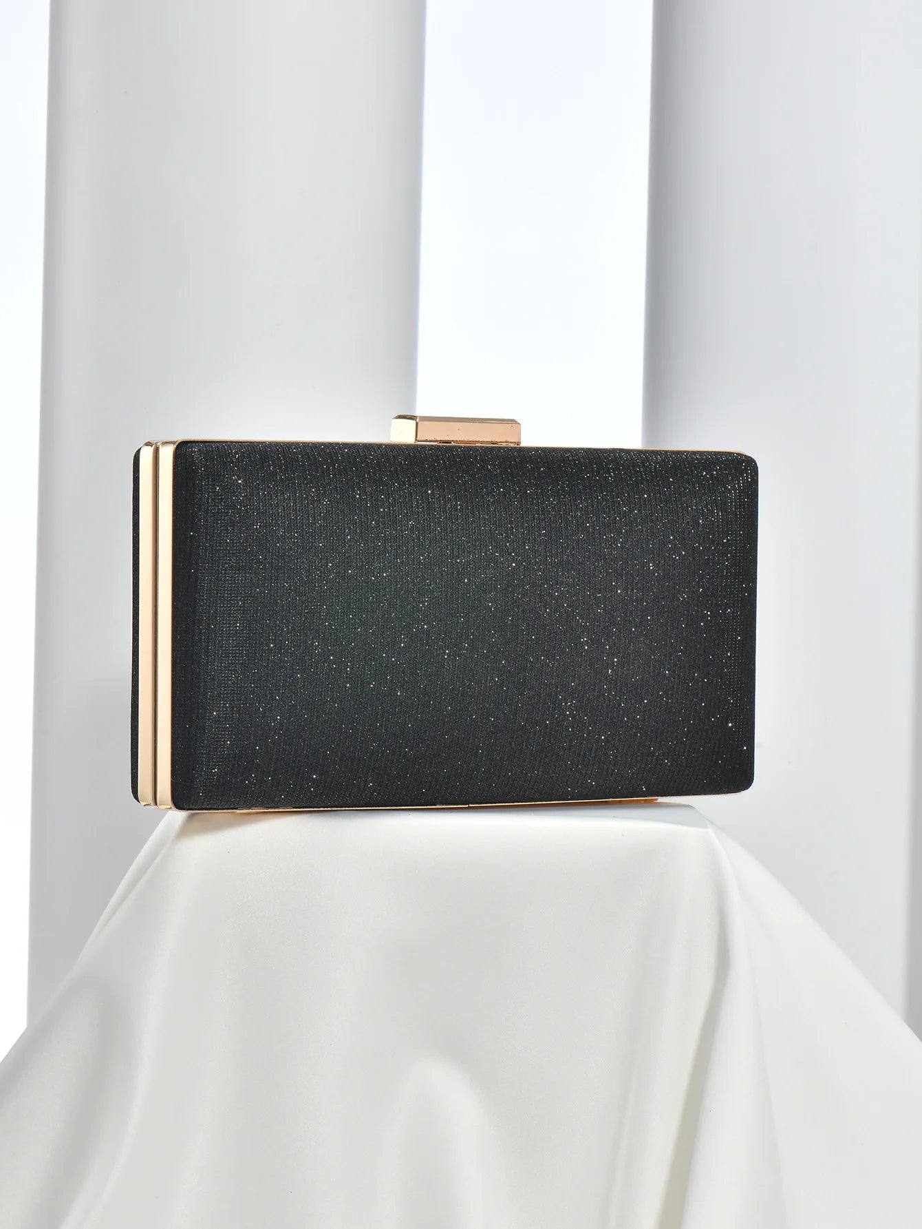 Shiny Luxury Women’s Handbag | Elegant Socialite Dinner Clutch | Fashionable Street Style Party Bag | Premium Polyester Daily Matching Purse with Silt Pocket Luxegan