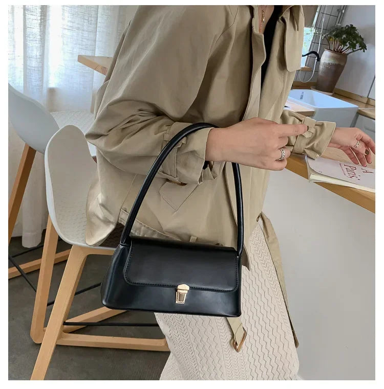 Luxury Brand Crossbody Bags for Women | Fashion Design Underarm & Woman Shoulder Bag (Female Handbag & Purses, Solid Color) Luxegan
