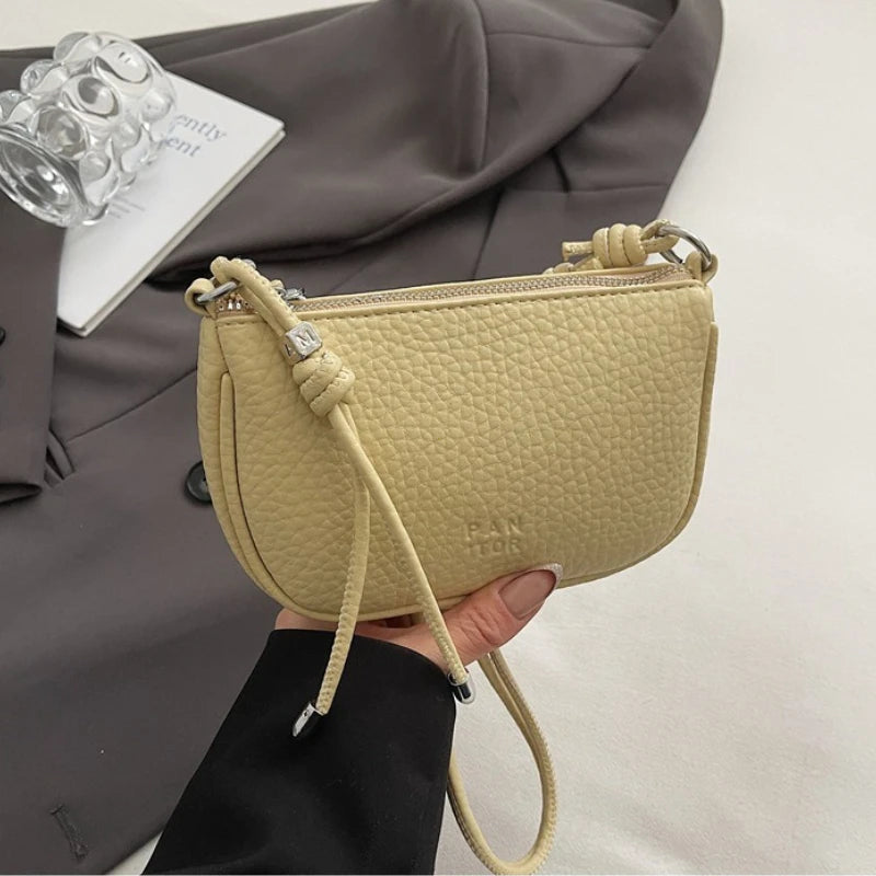 Ladies' Fashionable Solid Color Crossbody Bag | Versatile Exquisite Design Saddle Bag | Casual Daily Commuting Shoulder Handbag Luxegan