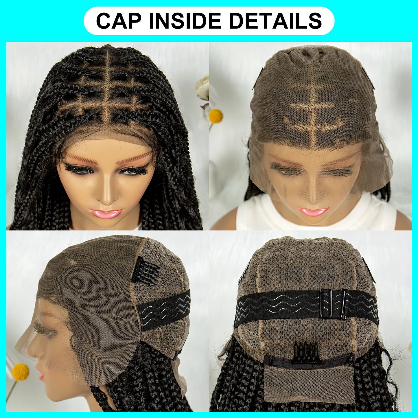 Curly End Box Braids Wig | Lace Front with Baby Hair Luxegan