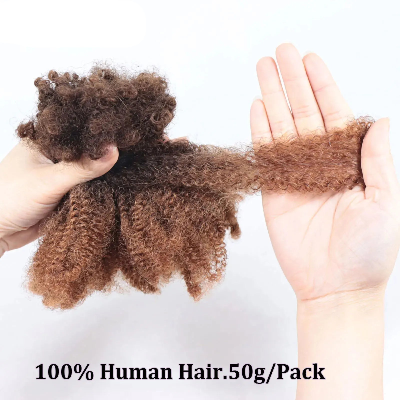 50g Afro Kinky Curly Bulk Human Hair | Braiding & Crochet Hair Extensions Luxegan