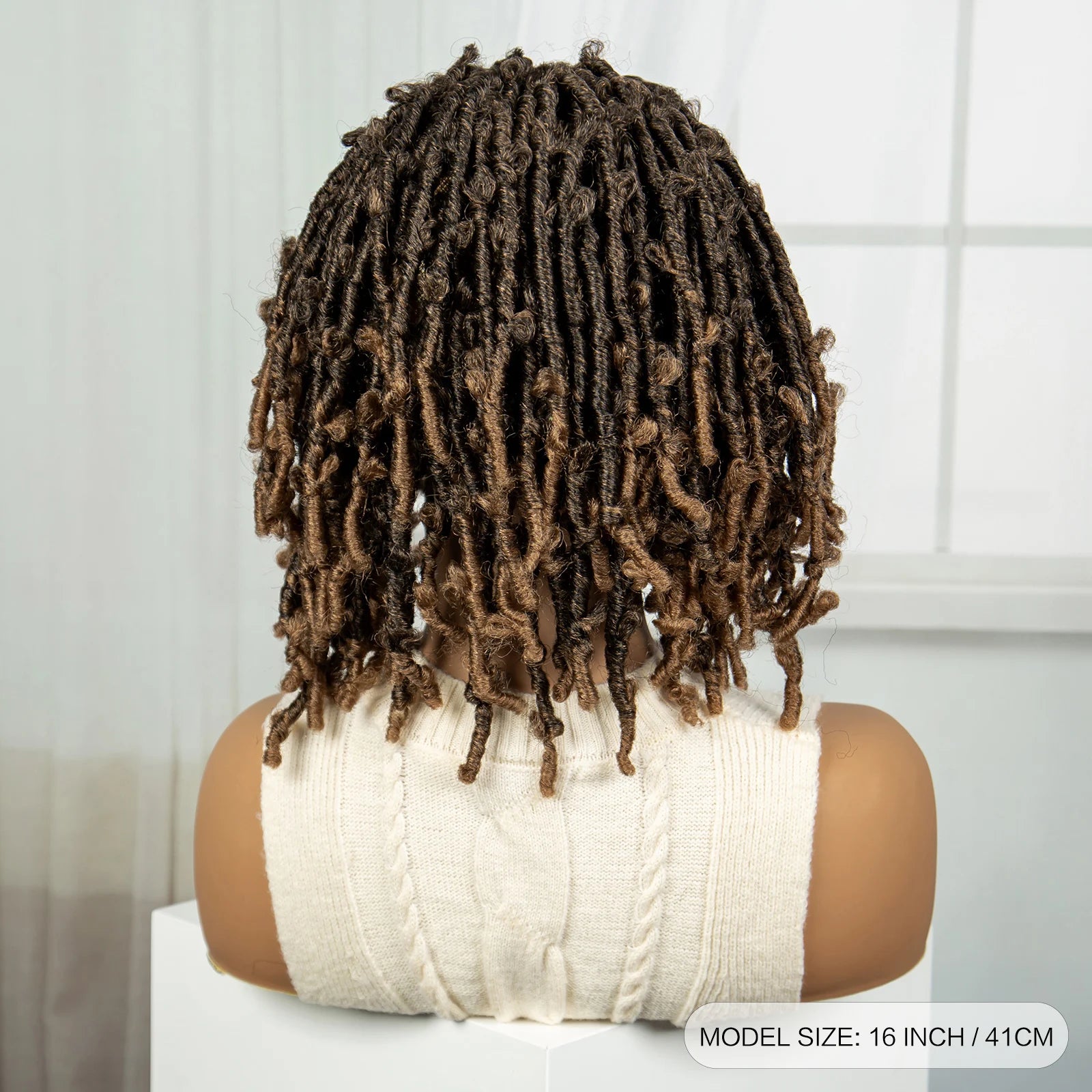 Burgundy Knotless Butterfly Locs Wig | Synthetic Lace Front Luxegan