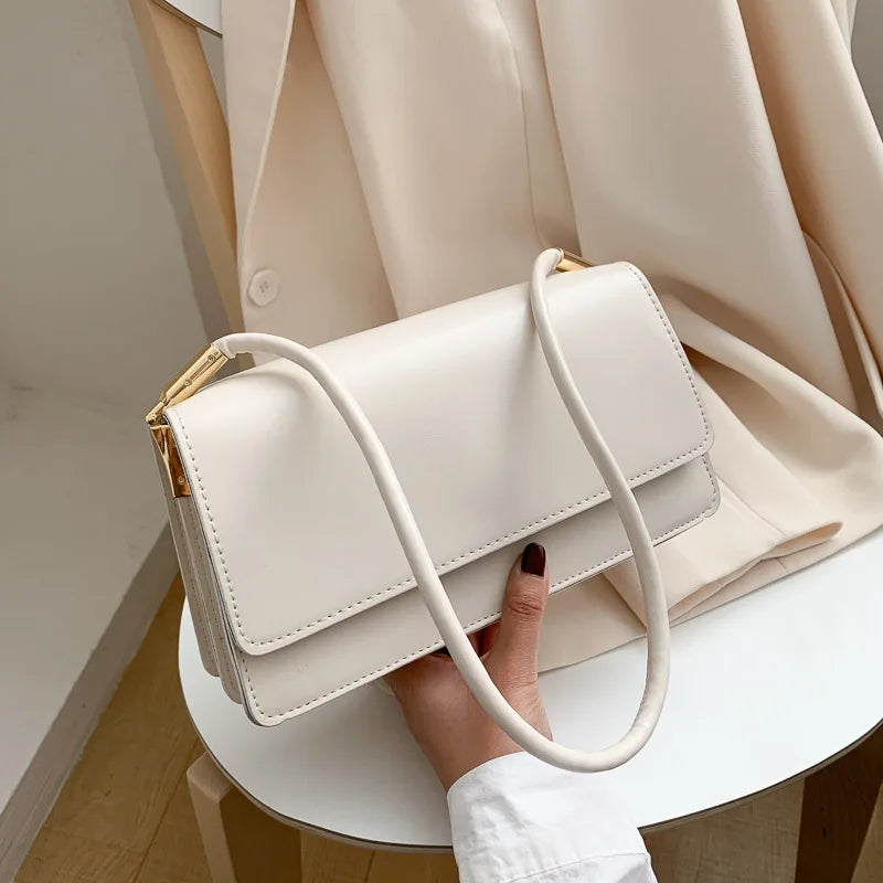 Luxury Brand Crossbody Bags for Women | Fashion Design Underarm & Woman Shoulder Bag (Female Handbag & Purses, Solid Color) Luxegan