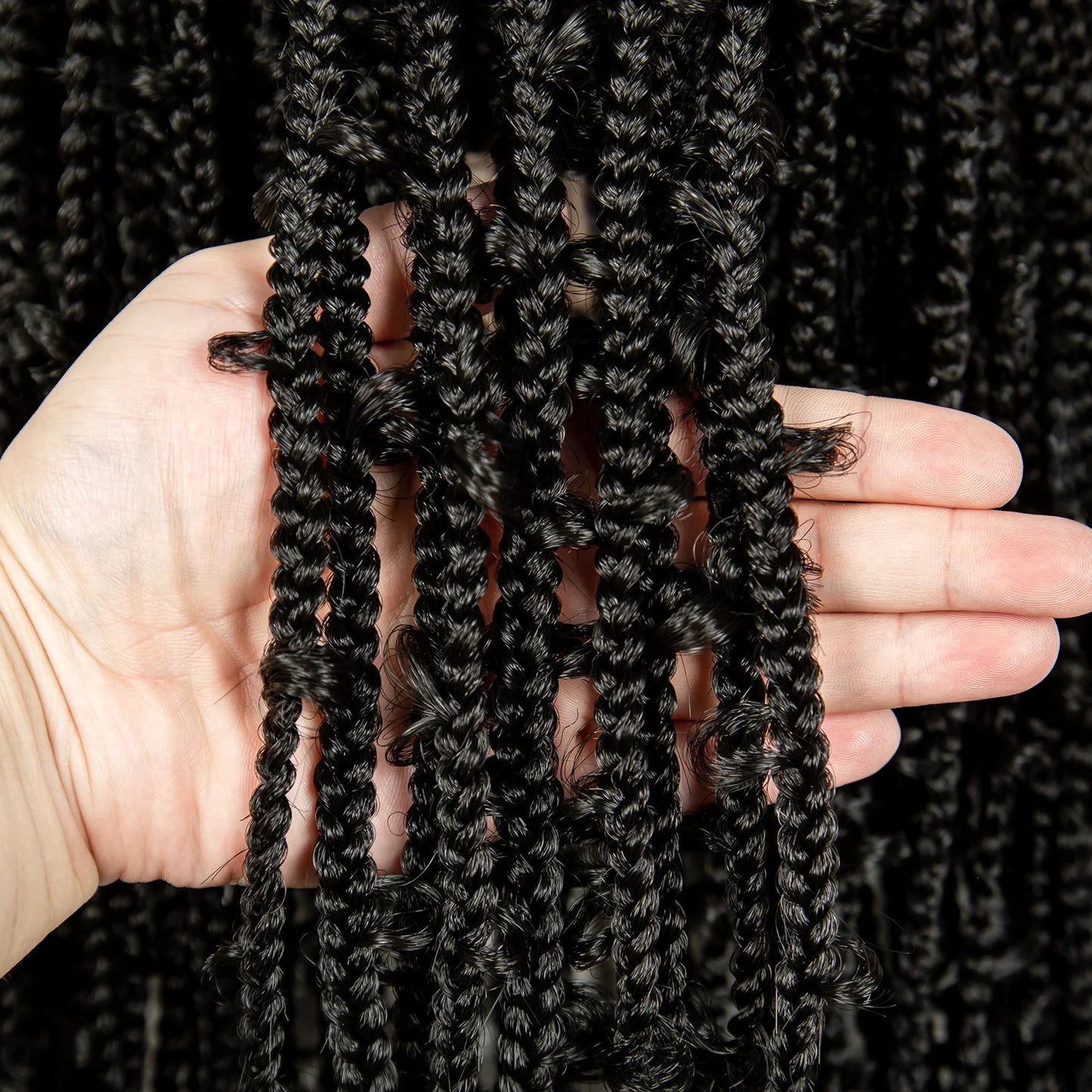 Kima Butterfly Crochet Box Braided Wigs Synthetic Cornrow Full Lace Wig Dreadlocks Wig Crochet For Black Women