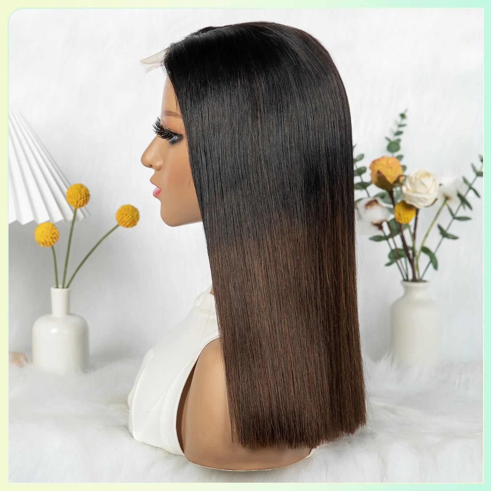 16A Double Drawn 1BT4 Chocolate Brown Bone Straight Wig | 2x6 Real HD Lace Raw Vietnamese Virgin Human Hair Luxegan