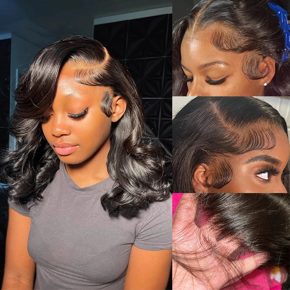 12A Wear & Go Bob Wig | 180% Density Glueless Body Wave Human Hair Luxegan