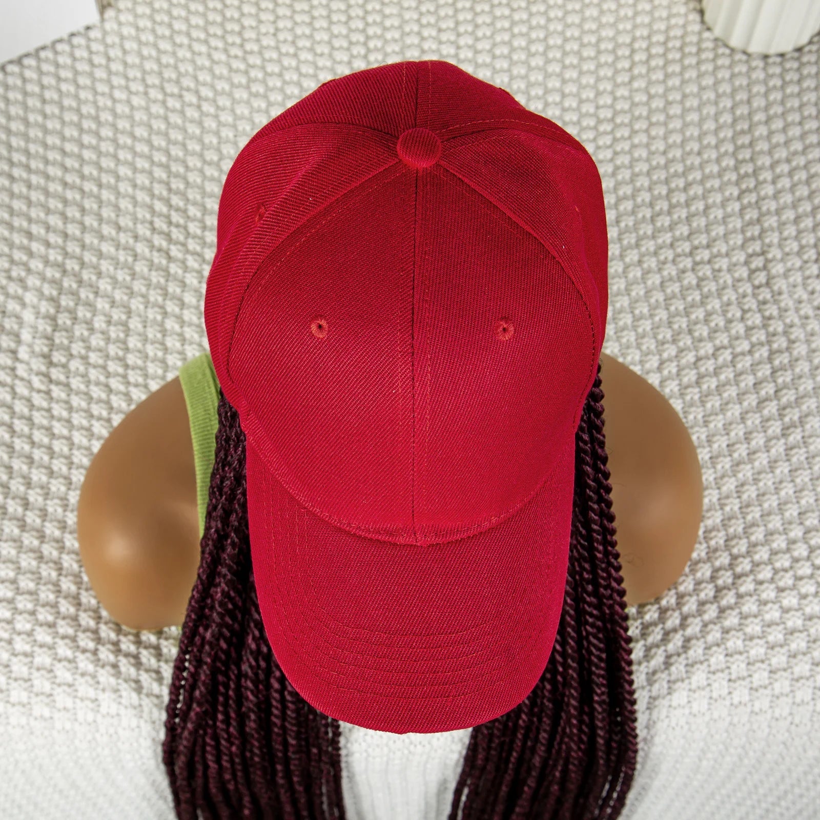 Synthetic Long Twists Braids Extension With Adjustable Cap Fashionable Machine Made Crochet Braided Extension Cap Wig For Women Luxegan