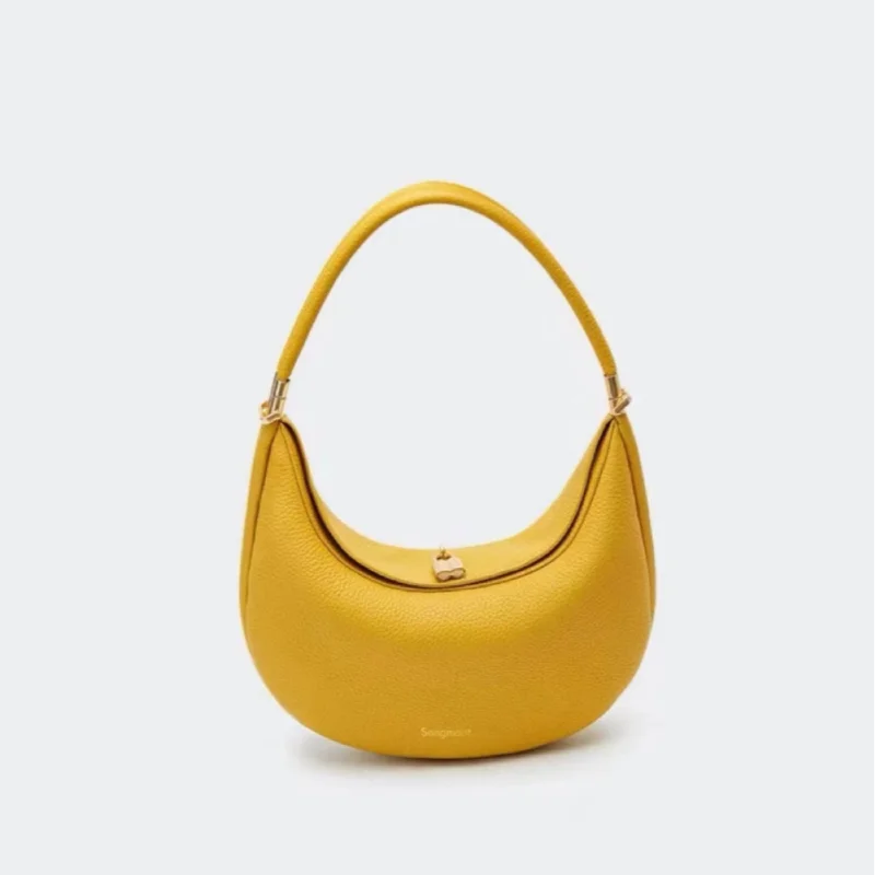 High-end Moon Bag | Light Luxury Leather Versatile Handbag & Messenger Bag Luxegan