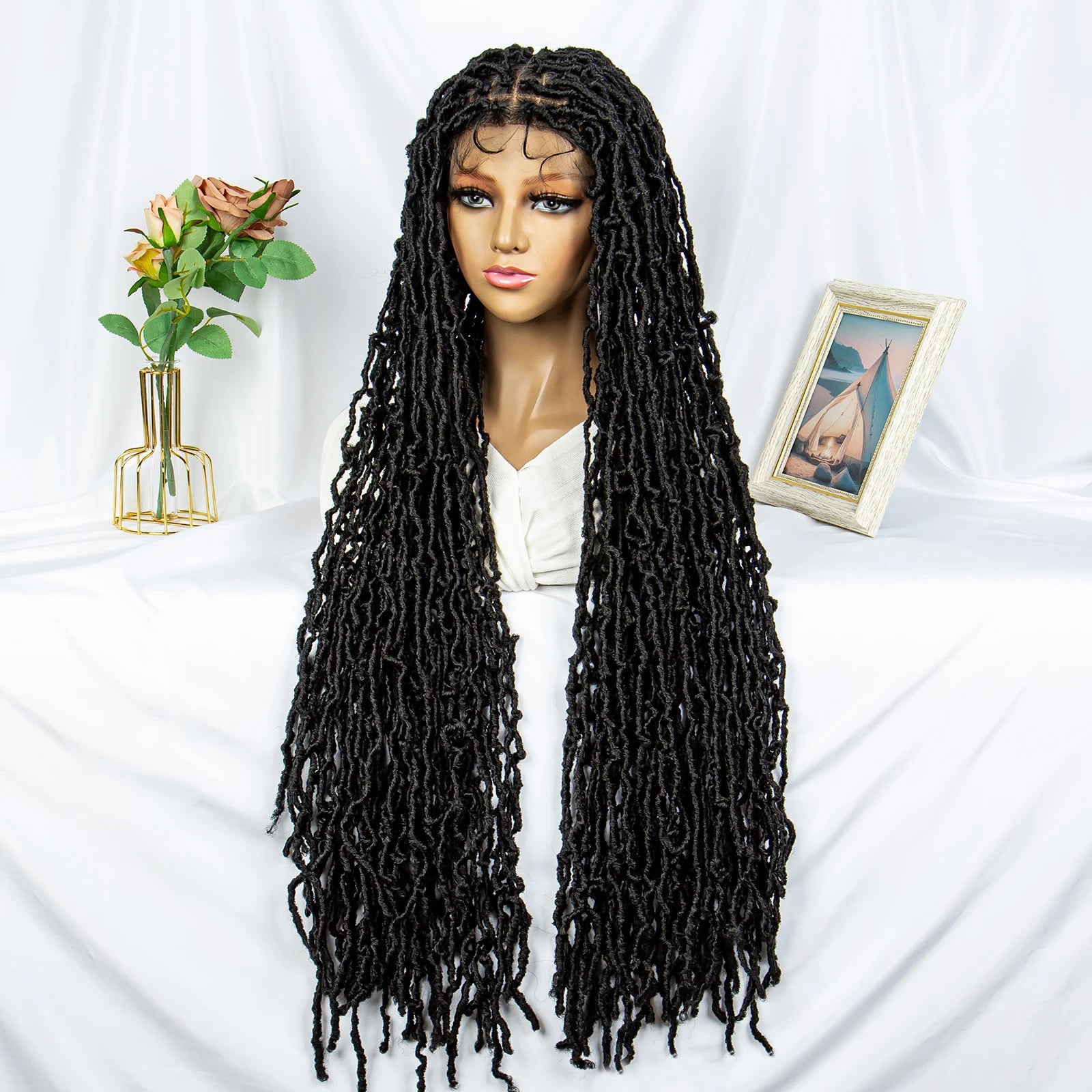 Faux Locs & Dreadlocks Braided Wig | Full Lace Front | Baby Hair | African Inspired Luxegan