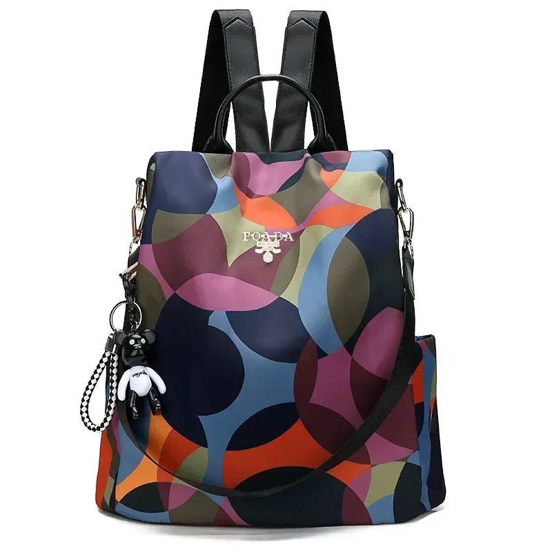 Fashion Women's Oxford Cloth Backpack | Lightweight School Bag for Teenage Girls | Trendy Ladies Travel Bagpack with Ribbon Decoration | Stylish Daily Mochila Feminina Luxegan