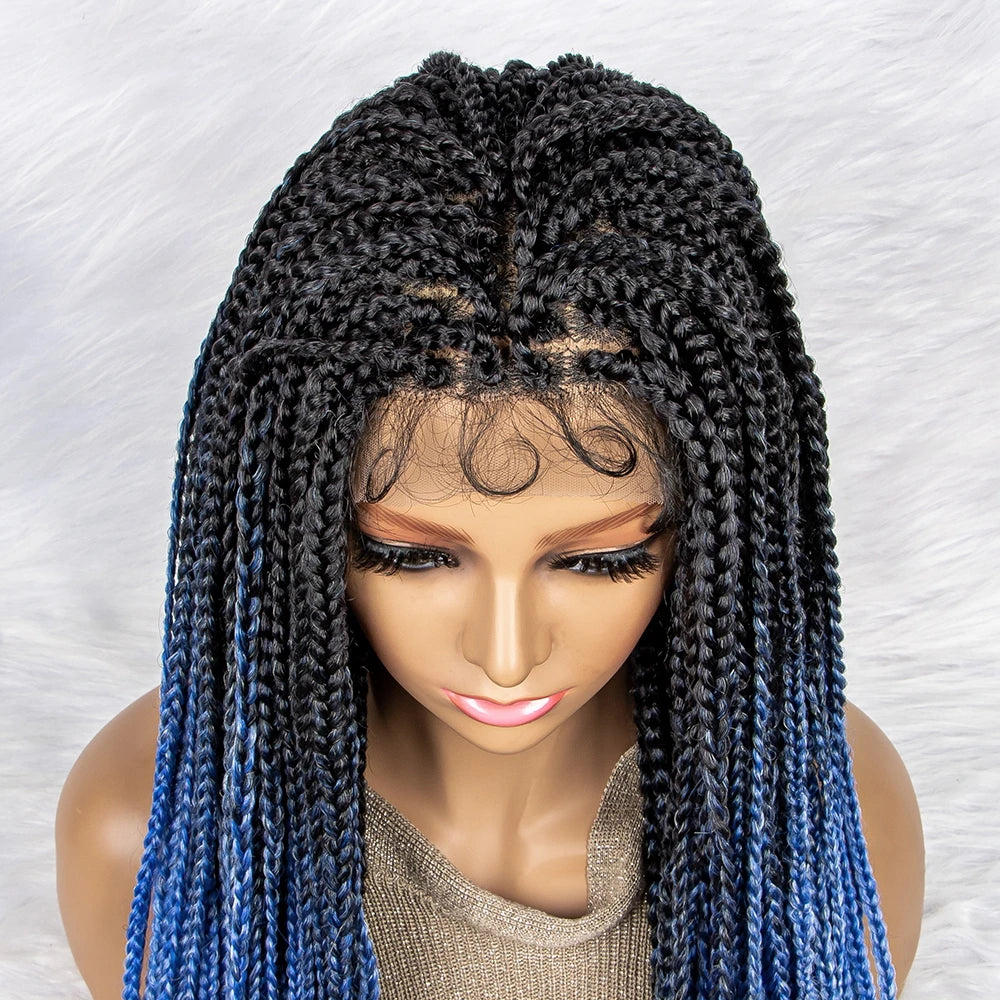 New HD Curly Goddess Box Braids Wig | Transparent Full Lace Luxegan