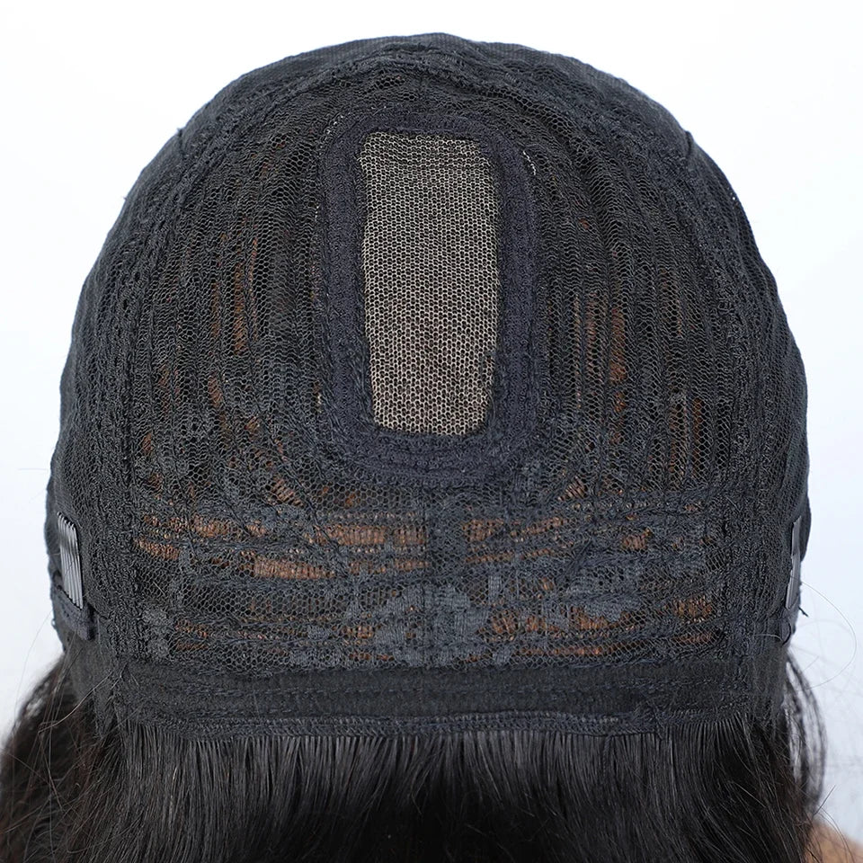 #27 Brown Straight Bob Wig with Bangs | Human Hair Lace Top & Realistic Scalp Luxegan