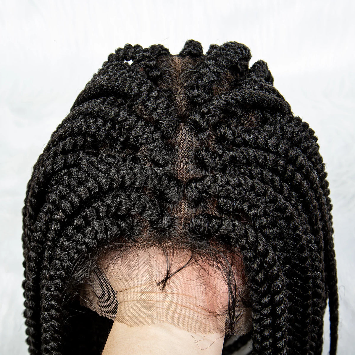 Pelucas trenzadas Bob para mujeres negras Peluca de encaje completo con trenzas estilo cornrow Peluca sintética de encaje frontal con trenzas de caja sin nudos con cabello de bebé