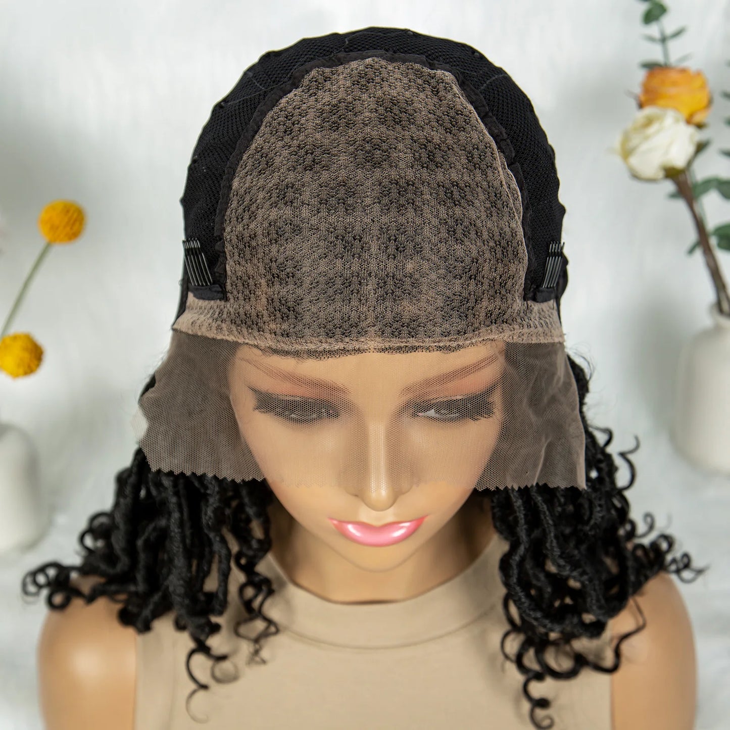 Lightweight Cornrow Braids Wig with Curly Ends | Lace Front Luxegan