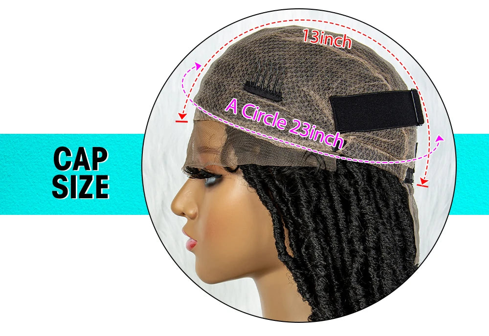 Pink & Blue Braided Wig | Full Lace Butterfly Locs & Dreadlocks