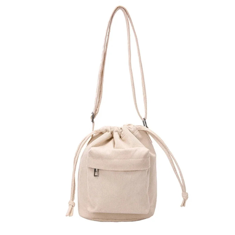 New Women's Bag | Korean Style Drawstring Bucket Bag & Casual Light Youth Crossbody Bag Luxegan