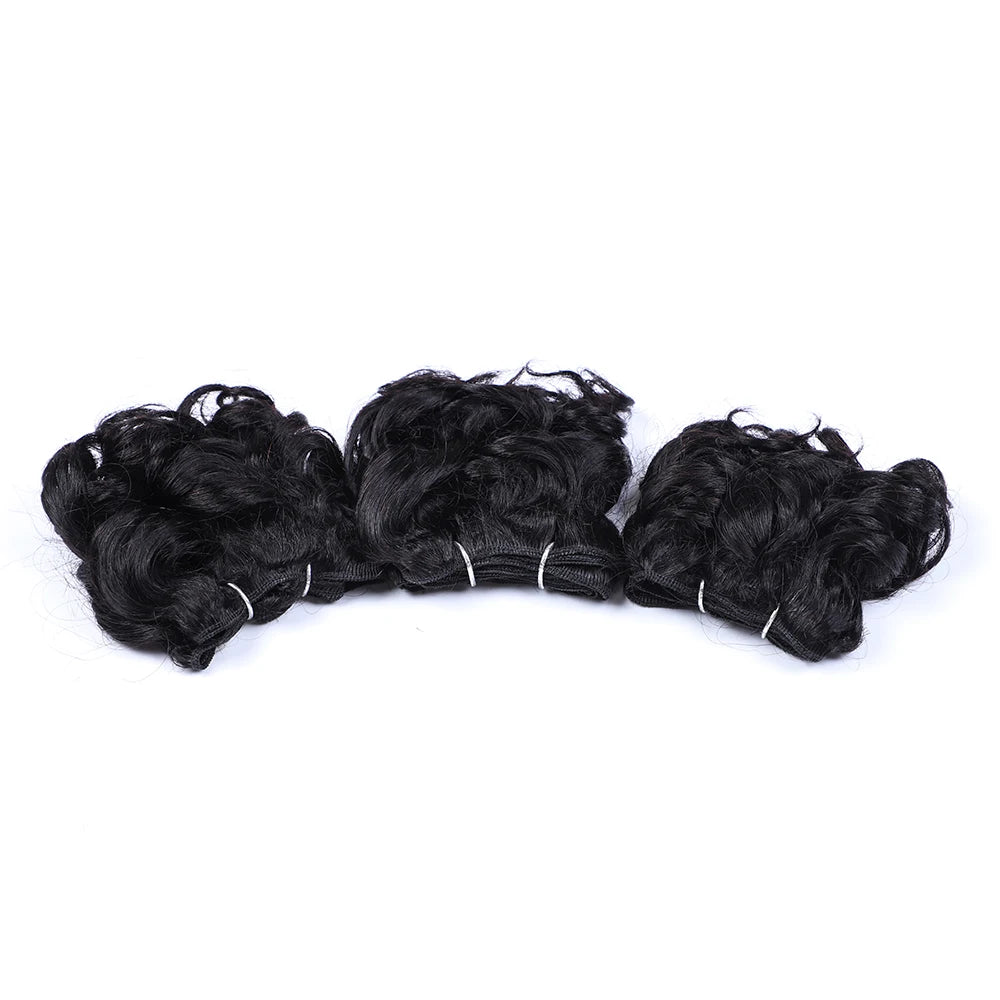 Brazilian Jerry Curly Human Hair Bundles | Natural Romance Curl Remy Weave (100g) Luxegan