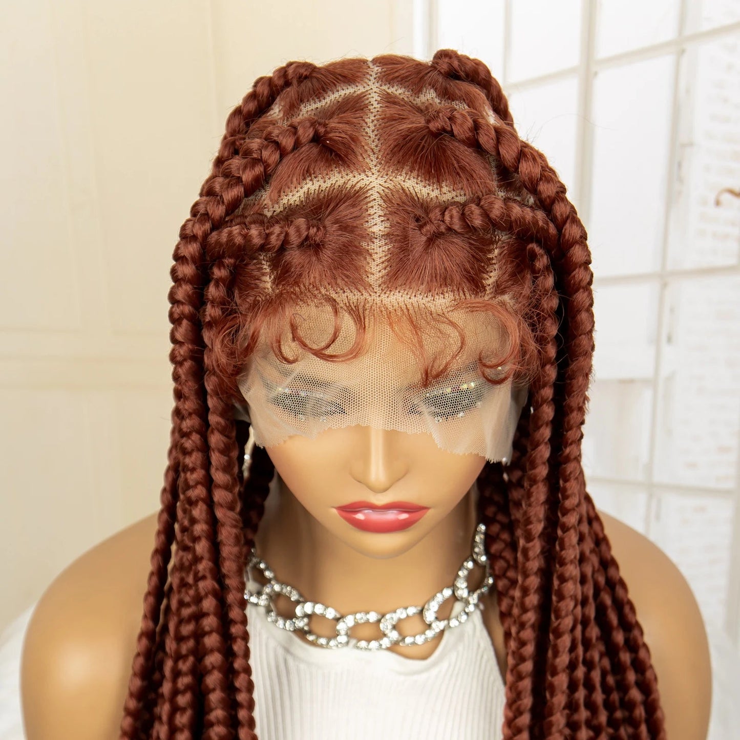 Jumbo Cornrow & Knotless Box Braids Wig | Full Lace | Baby Hair | Black Women Luxegan