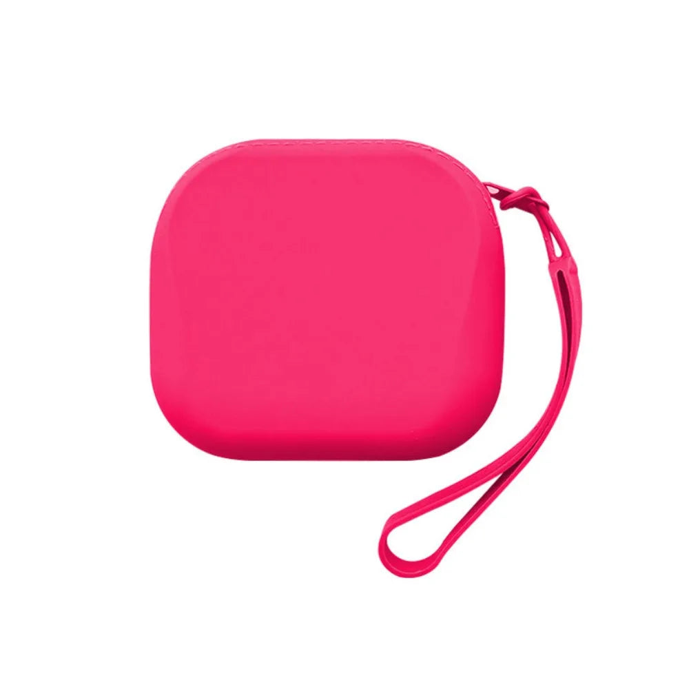 Silicone/Satin Morandi Mini Wallet | Square Solid Color Pouch Luxegan