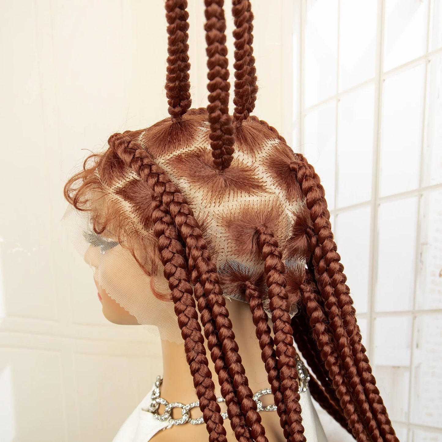 Jumbo Cornrow & Knotless Box Braids Wig | Full Lace | Baby Hair | Black Women Luxegan