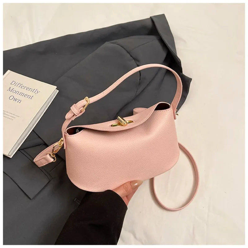Niche Brand Yellow Bucket Bag | Versatile Shoulder & Messenger Handbag