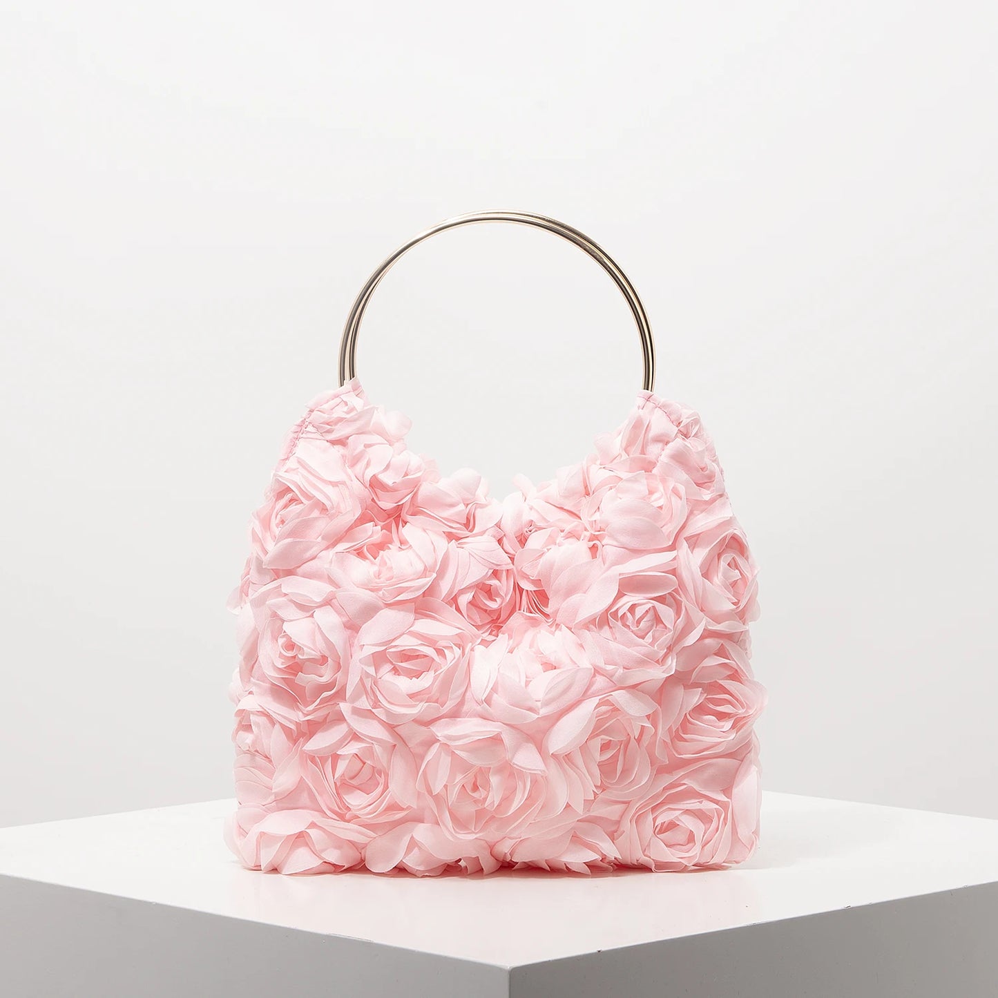 Luxury Rose Flower Tote Bags for Ladies | Elegant Party Bag & Wedding Handbag Luxegan