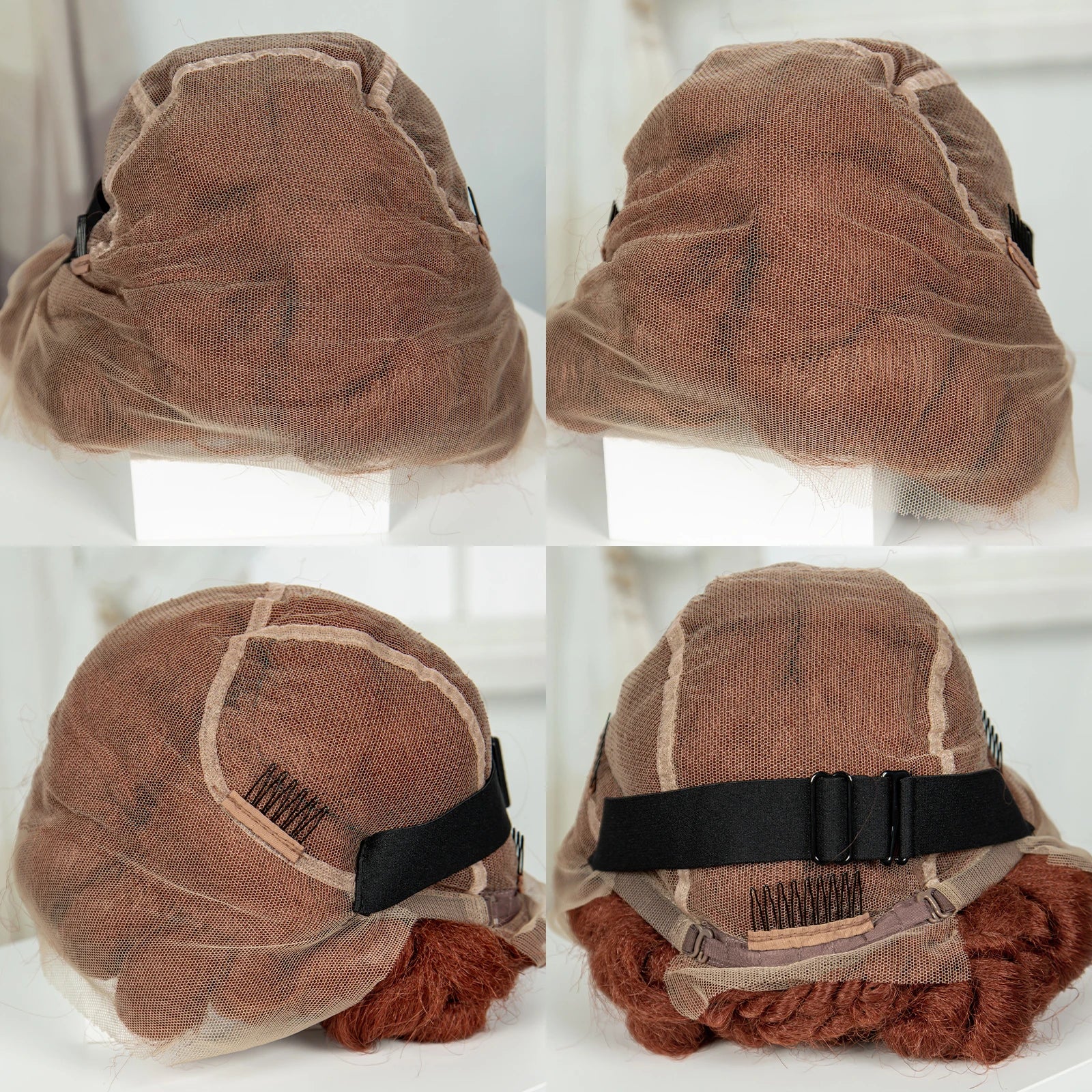 6" Short Bantu Knotless Braids Wig | 1B/30 Ombre | Full Lace Luxegan