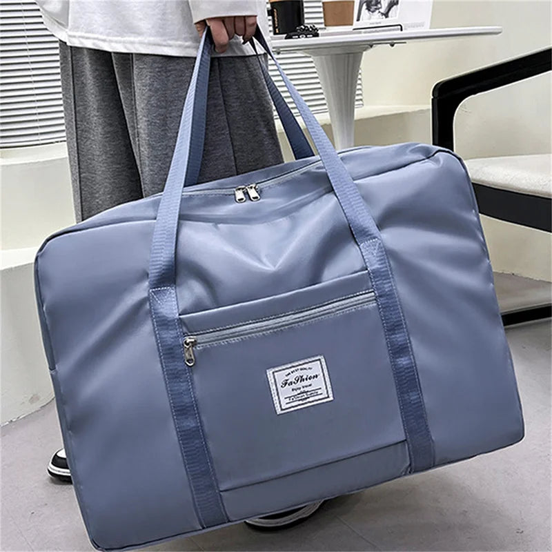 Large Capacity Folding Travel Bags Waterproof Luggage Tote Handbag | Travel Duffle Bag Gym Yoga Storage Shoulder Bag Luxegan