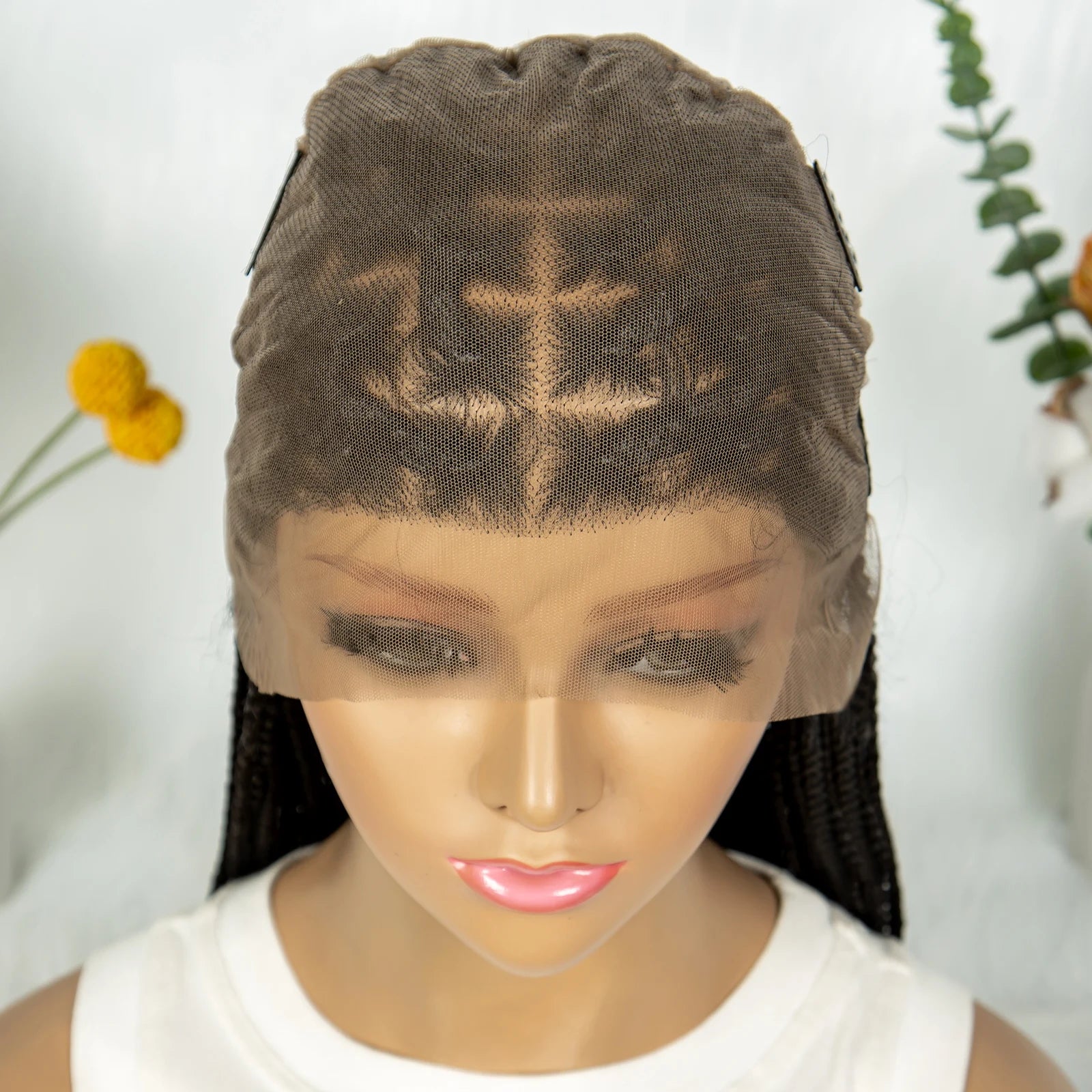 New HD Goddess Box Braids Wig | Transparent Full Lace Crochet Luxegan